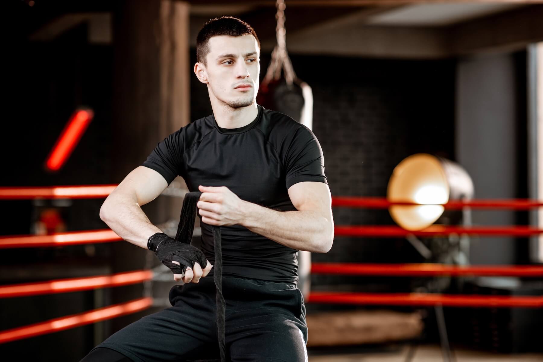 Boxing class in action at a gym
